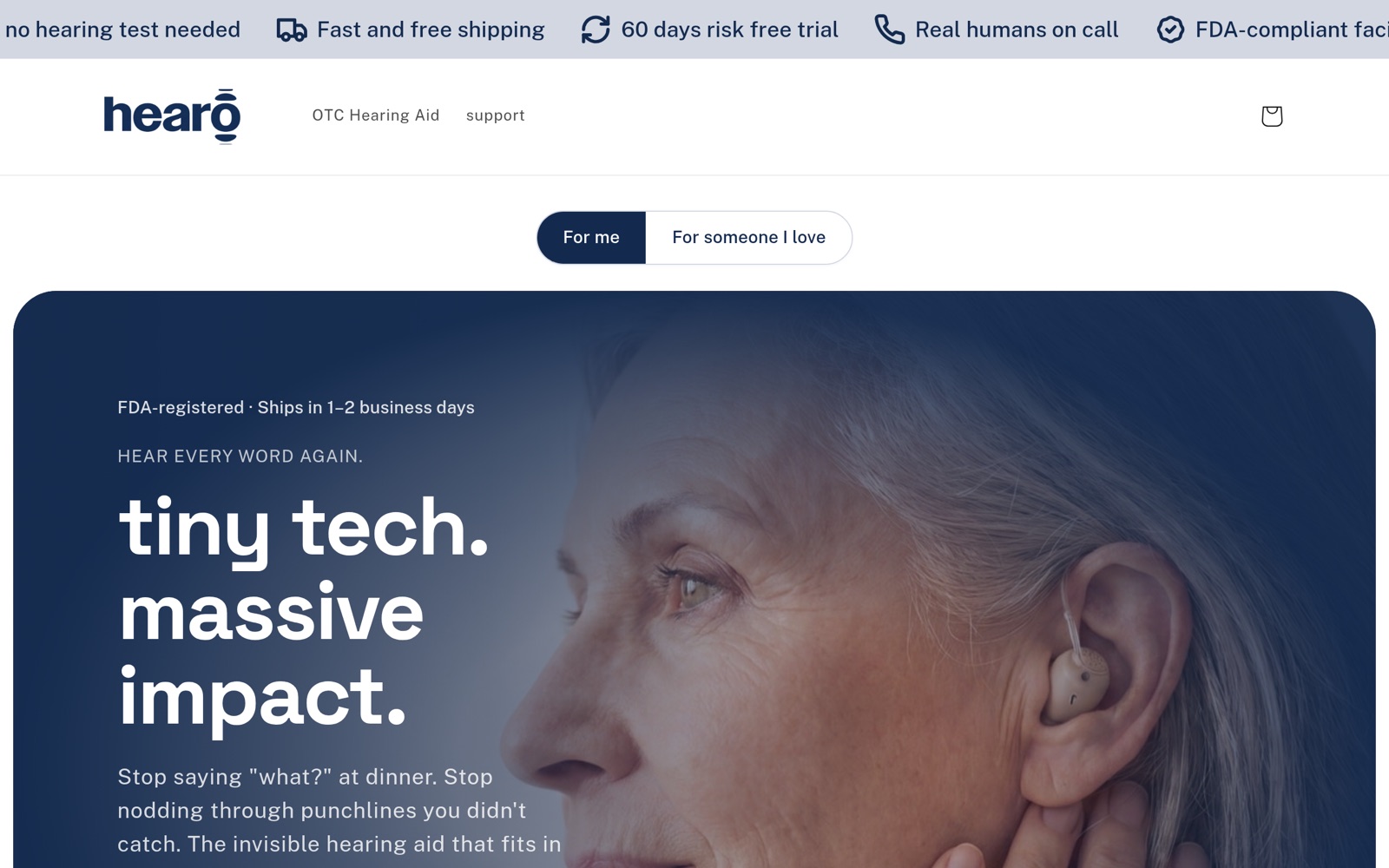 Hearo · International · Live-Screenshot